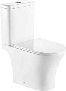 Унитаз-компакт SantiLine SL-5010 с вертикальным выпуском белый